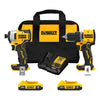 Kit Taladro Impacto Dewalt Atomic 20v Brushless Dck225d2 Amarillo 60