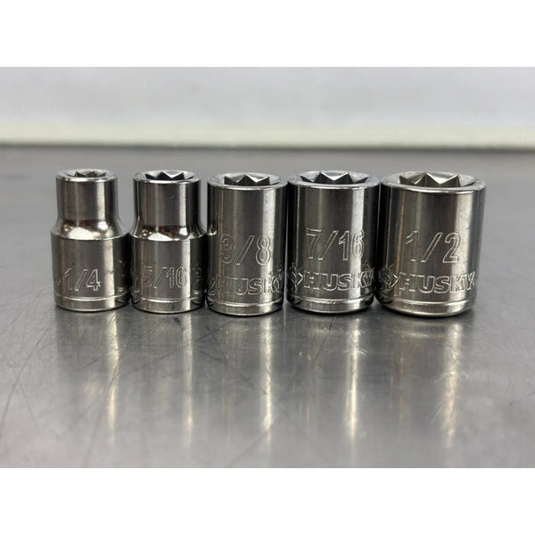 Dados Husky E-torx Hembra 8 Puntas Encastre 3/8in 5 Piezas
