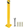 Bolardo Barrera Poste De Seguridad 48x4.5in Amarillo Amarillo Negro