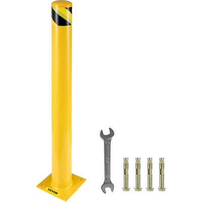 Bolardo Barrera Poste De Seguridad 48x4.5in Amarillo Amarillo Negro