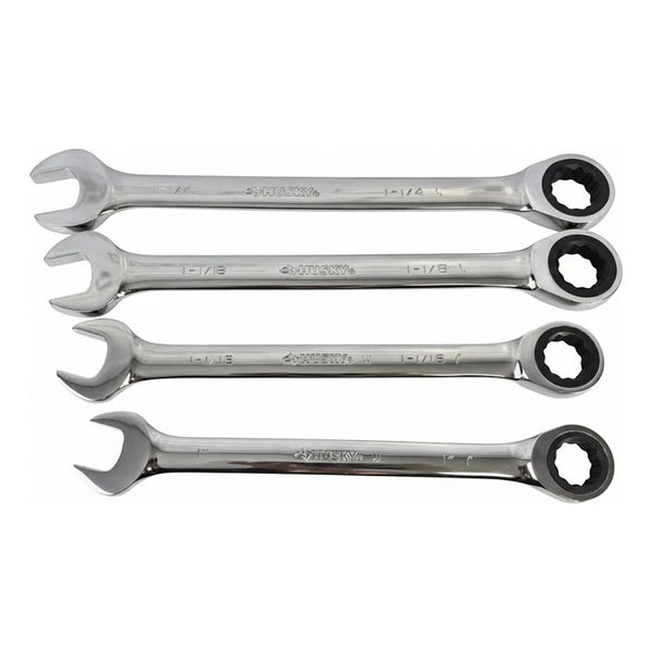Set Profesional Llaves Matraca Husky Heavy Duty Jumbo Sae Plateado