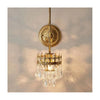 Lámpara De Pared Estilo Francés Vintage Oro Con Cristales Dorado