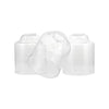 Juego 3 Pantallas De Cristal Transparente Para Lámpara 6in Blanco Lisa