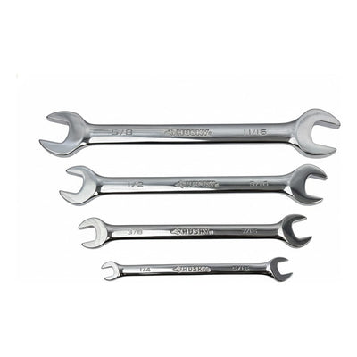 Set De 4 Llaves Doble Boca Husky Sae 1/4 - 11/16 Plateado