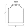 Juego 3 Pantallas De Cristal Transparente Para Lámpara 6in Blanco Lisa