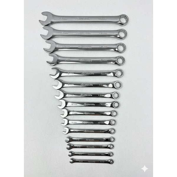 Juego Llaves Husky Métrico Completo 15 Pzs Heavy Duty Plateado