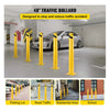 Bolardo Barrera Poste De Seguridad 48x4.5in Amarillo Amarillo Negro