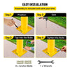 Bolardo Barrera Poste De Seguridad 48x4.5in Amarillo Amarillo Negro