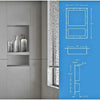 Nicho Para Ducha Empotrable 63.5x43x9.5cm Doble Repisa Negro