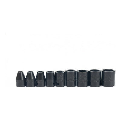 Juego De 9 Dados Impacto Husky 3/8 Sae Cortos 1/4 A 3/4