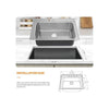 Tarja Fregadero Cocina Acero Inoxidable 85x55 Cm Empotrable Gris