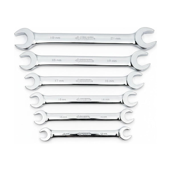 Juego 6 Llaves Para Tuercas Abocinadas Husky Métricas 9-21mm Plateado