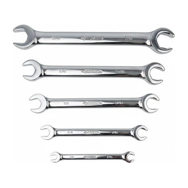 Juego De 5 Llaves Para Tuercas Abocinadas Husky Sae 1/4-7/8  Plateado