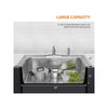 Tarja Fregadero Cocina Acero Inoxidable 85x55 Cm Empotrable Gris