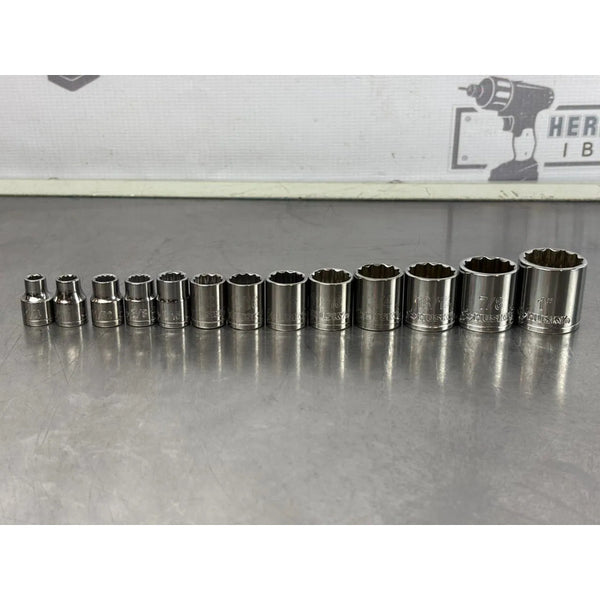 Dados Husky 12 Puntas 3/8in Sae Juego De 13 Piezas