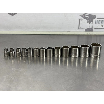 Dados Husky 12 Puntas 3/8in Sae Juego De 13 Piezas