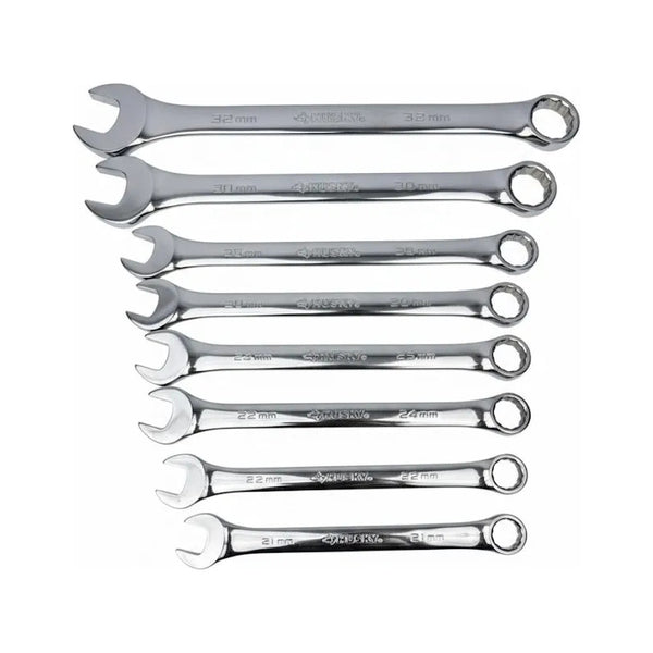 Set De Llaves Combinadas Husky Heavy Duty Jumbo Métrico Plateado