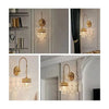 Lámpara De Pared Estilo Francés Vintage Oro Con Cristales Dorado