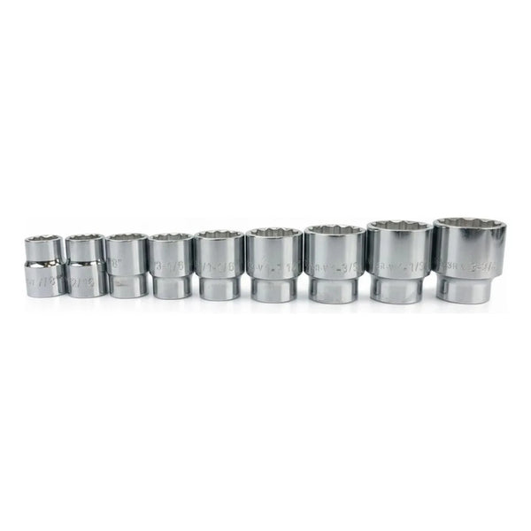 Juego De 9 Dados Husky 12 Puntas Encastre 3/4 Pulgadas Sae