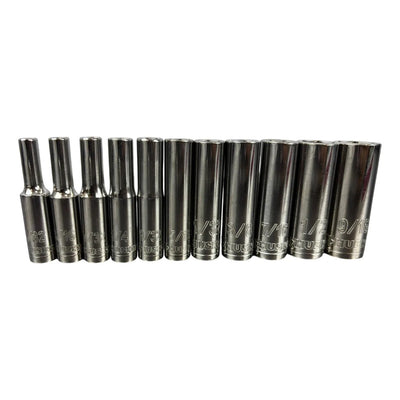 Juego 11 Dados Largos Husky 1/4 Sae 6 Puntas