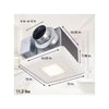 Extractor Baño Panasonic Whisperceiling 50-110 Cfm Luz Led Blanco