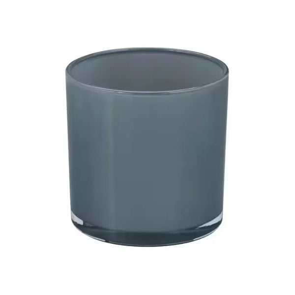 Maceta De Interior De Vidrio Redonda Cora 10cm Azul Grisáceo Gris