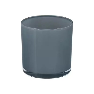 Maceta De Interior De Vidrio Redonda Cora 10cm Azul Grisáceo Gris