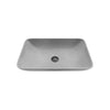 Lavabo Rectangular 56x38x12 Cm Gris Tipo Concreto Lorca Gris Mate