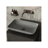 Lavabo Rectangular 56x38x12 Cm Gris Tipo Concreto Lorca Gris Mate