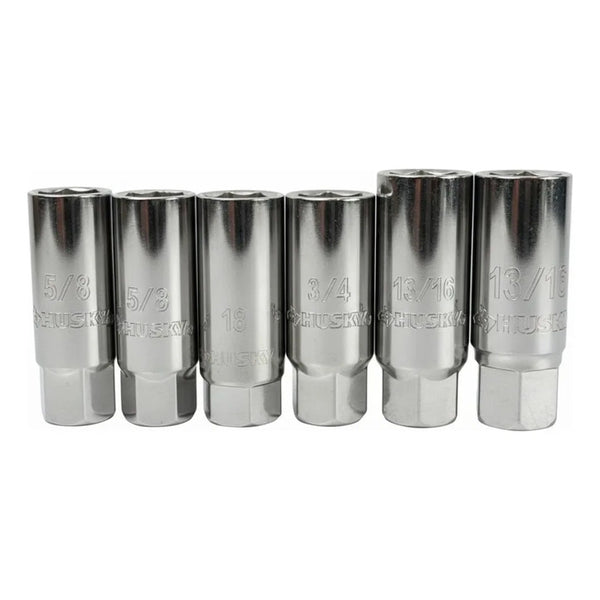 Dados Para Bujía Husky 1/4 Y 3/8 Multiencastre Set 6 Piezas