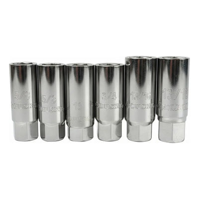 Dados Para Bujía Husky 1/4 Y 3/8 Multiencastre Set 6 Piezas