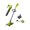 Ryobi Kit Sopladora Desbrozadora 18v Batería 4ah Verde