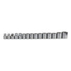 Juego De 15 Dados Husky 12 Puntas 3/8 Métrico 6-21mm Plateado