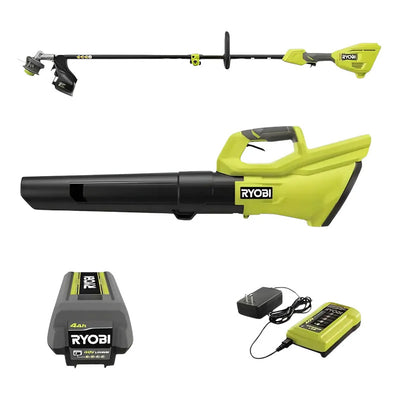 Kit Combinado Desbrozadora Y Sopladora Ryobi 40v Ry40ck201k Verde