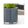 Maceta De Vidrio Redonda Cora 10cm Azul Grisáceo 8 Piezas Gris