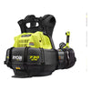 Sopladora Ryobi 40v Hp Mochila Ry404017 165 Mph 730 Cfm Verde