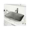 Lavabo Rectangular 56x38x12 Cm Gris Tipo Concreto Lorca Gris Mate