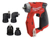 Taladro Milwaukee 4 Cabezales Kit 2505-22 Kit De Instalación Rojo 60