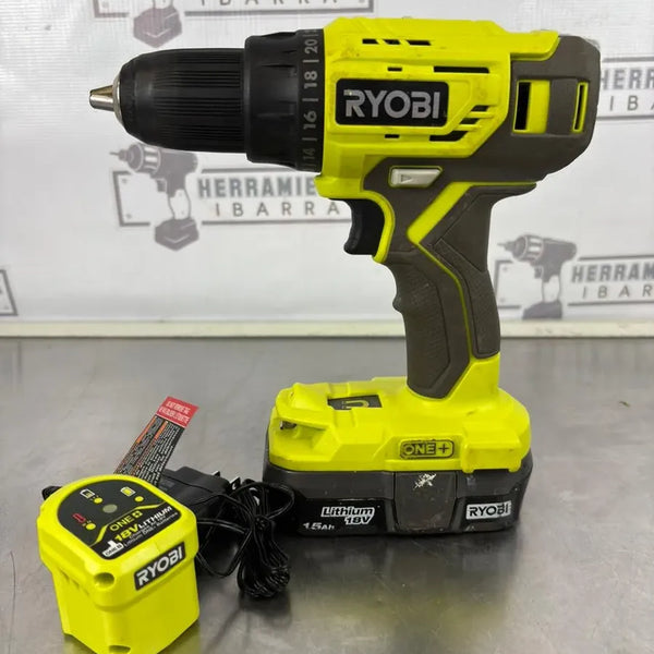 Taladro Destornillador Inalámbrico Ryobi 18v Kit 1.5ah P215k Verde/negro